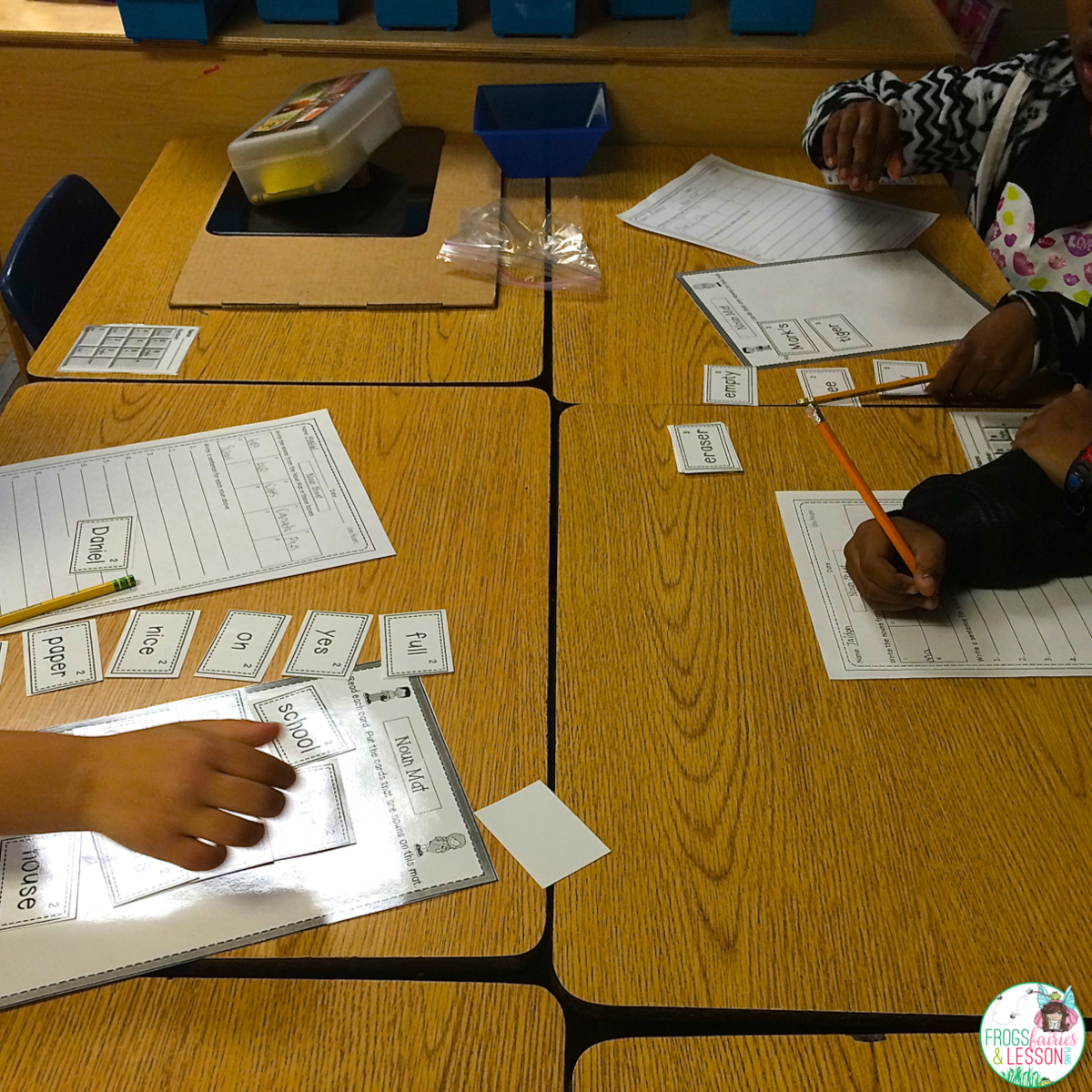 Group activity for sorting nouns and using them in sentences