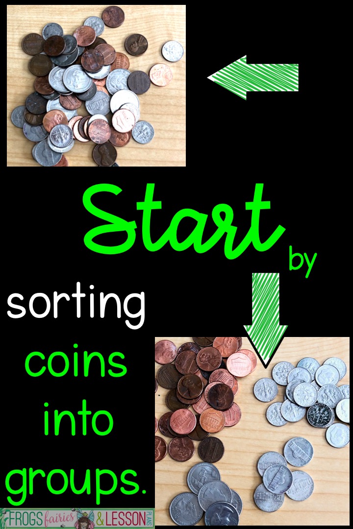 Counting Money with Students - Coins and Bills