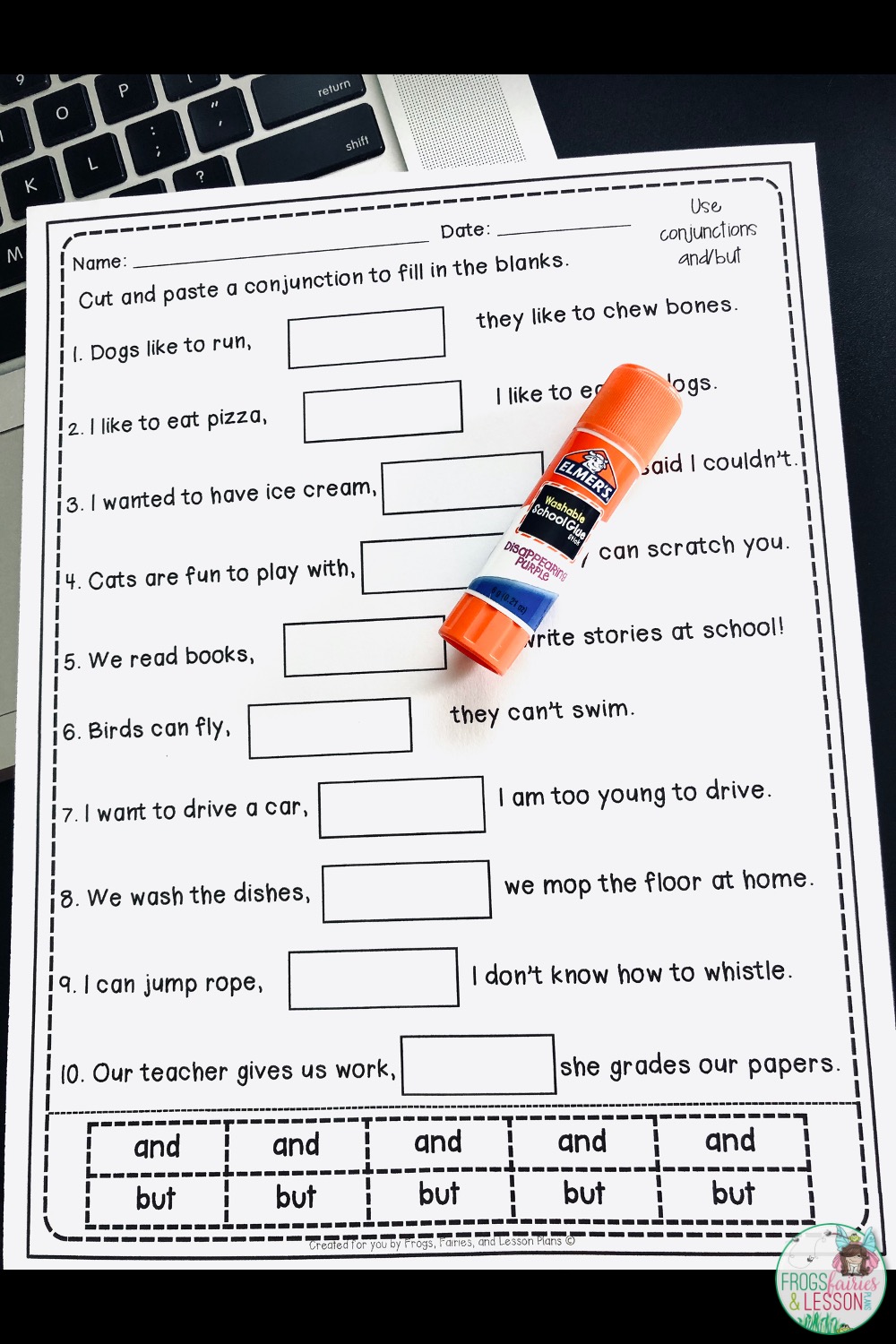 Conjunctions Practice Activities