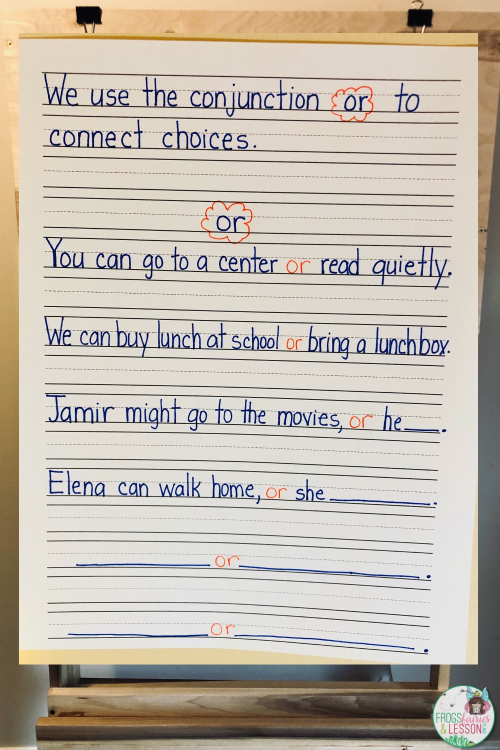 Conjunctions Anchor Chart