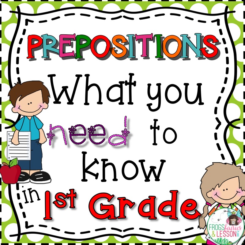 1st Grade Preposition Activities
