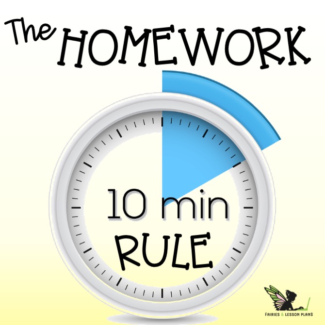 what is the 10 minute homework rule