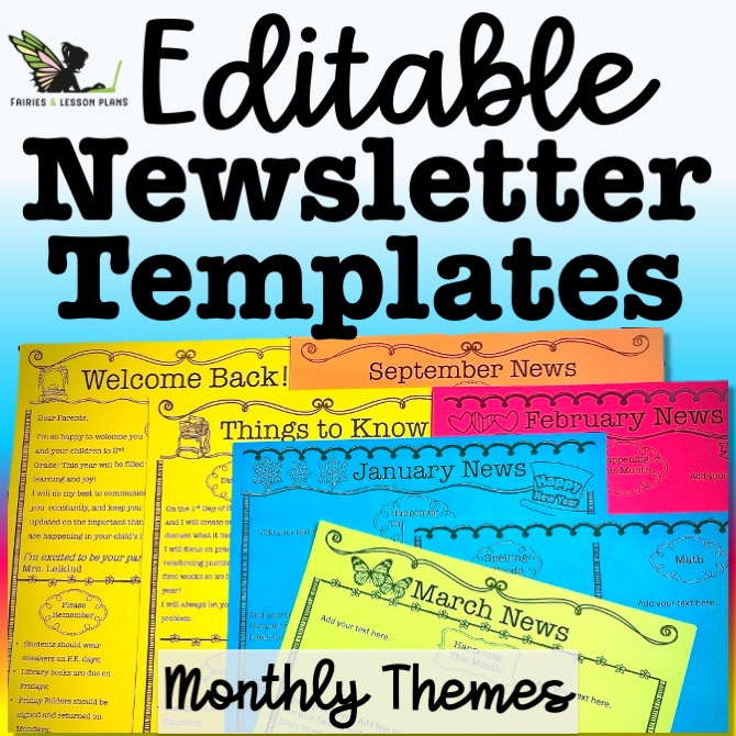 Send newsletters home on your first week of school!