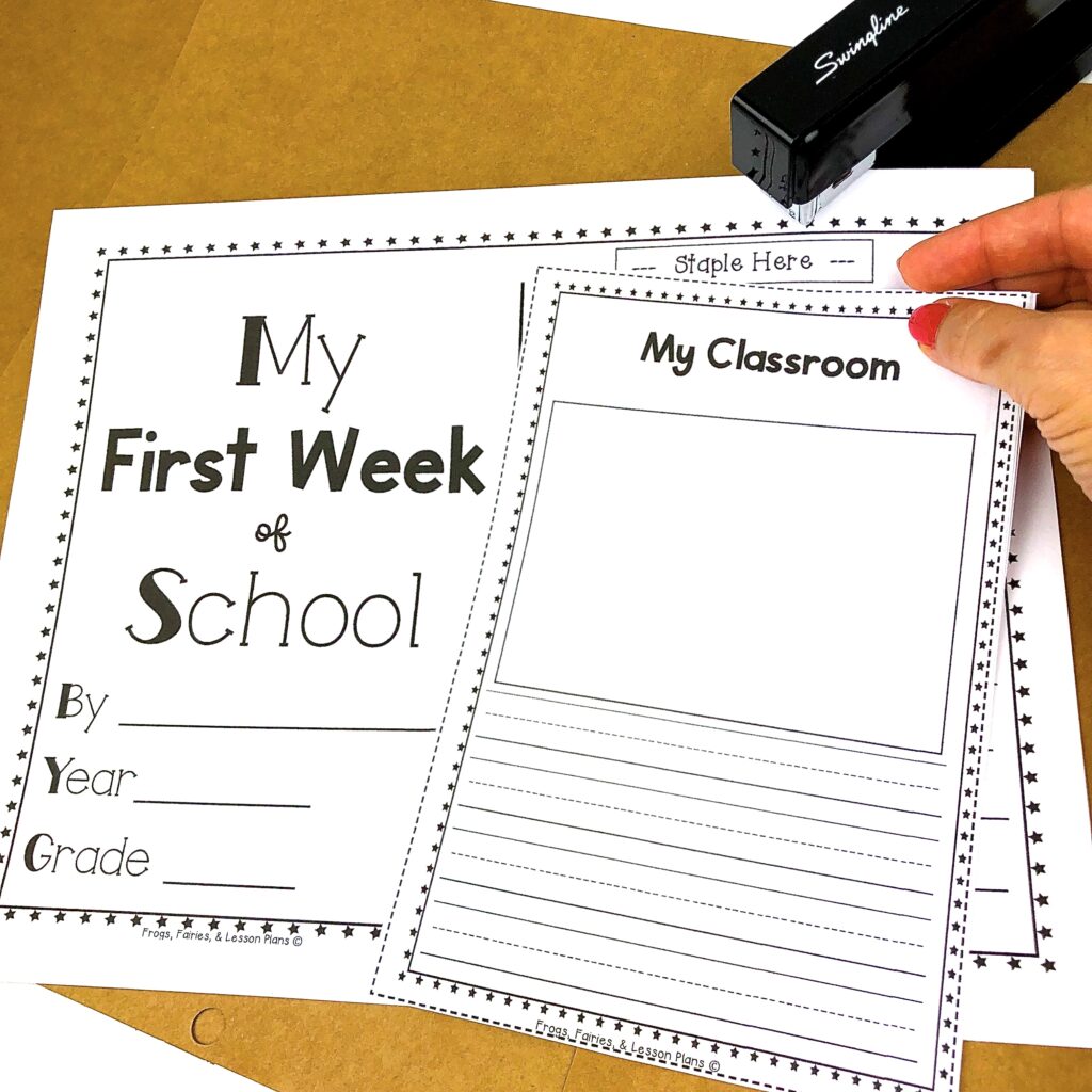 First Week of school activity for first graders.